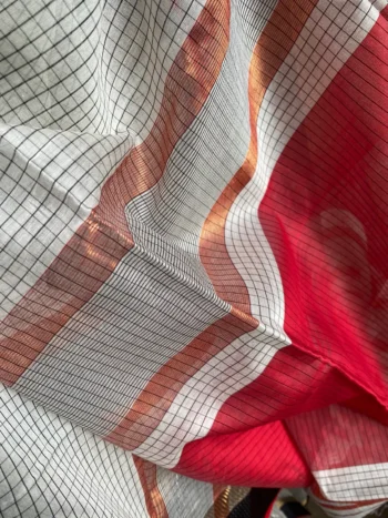 Pure handloom Maheshwari silk cotton saree