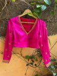 pure silk hand embroidery blouse