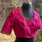 pure silk hand embroidery blouse