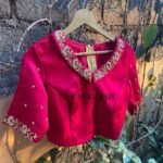 pure silk hand embroidery blouse