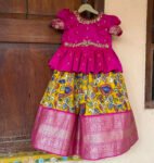 Kids kalamkari lehenga set