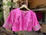pure silk hand embroidery blouse
