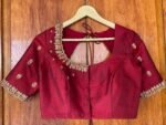 pure silk hand embroidery blouse