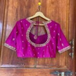 pure silk hand embroidery blouse