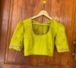 pure silk hand embroidery blouse