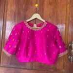 pure silk hand embroidery blouse
