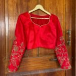 pure silk hand embroidery blouse
