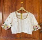 pure silk hand embroidery blouse
