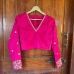 pure silk hand embroidery blouse