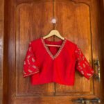 pure silk hand embroidery blouse