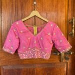 pure silk hand embroidery blouse