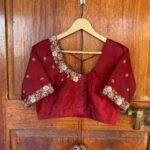 pure silk hand embroidery blouse