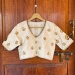 pure silk hand embroidery blouse