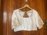 pure silk hand embroidery blouse