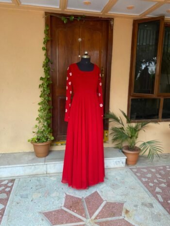 Hand embroidered Anarkali dress