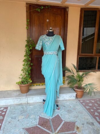Designer saree with blouse