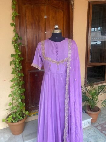 Hand embroidered Anarkali dress