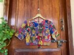 Hand embroidered Hand painted kalamkari blouse