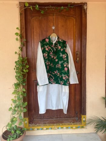 pure silk embroidery mens kurta
