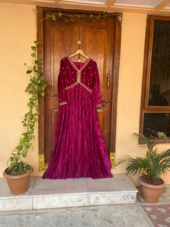 Designer Hand work velvet Anarkali
