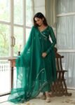 Hand embroidered Anarkali with pants