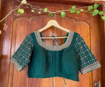 pure silk hand embroidery blouse
