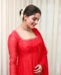 Hand embroidered Anarkali with pants