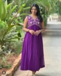 Hand embroidered Anarkali dress