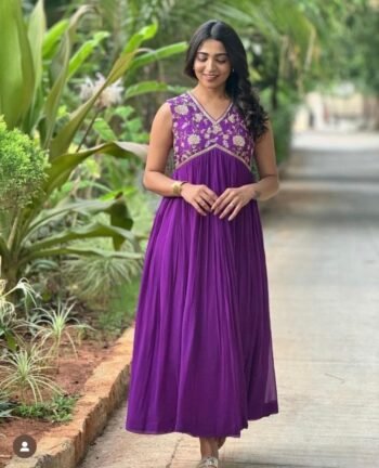 Hand embroidered Anarkali dress