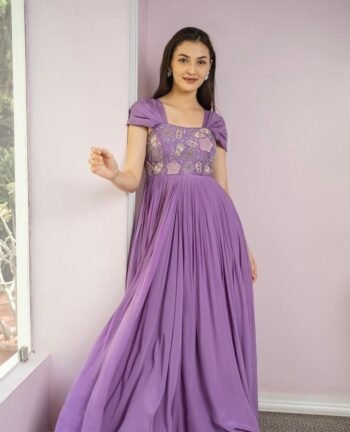 Hand embroidered Anarkali dress