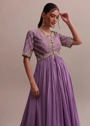 Lavender Anarkali suit usa