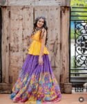 Hand-Painted Kalamkari Lehenga Set: Silk Crop Top, Embroidered