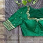 pure silk hand embroidery blouse