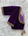 pure velvet hand embroidery blouse