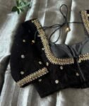 pure velvet hand embroidery blouse