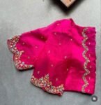 pure silk hand embroidery blouse