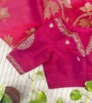 pure silk hand embroidery blouse