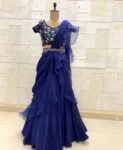 Ruffle saree with blouse