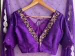 pure silk hand embroidery blouse
