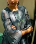 Hand embroidered cotton  dress