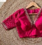 pure silk hand embroidery blouse