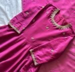 Hand embroidered pink Anarkali dress