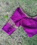 pure silk hand embroidery blouse