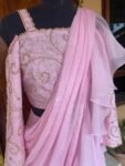 Ruffle saree with blouse