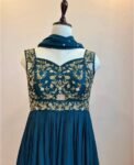 Blue Anarkali suit usa