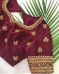 pure silk hand embroidery blouse