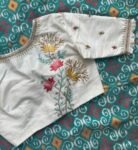 pure silk hand embroidery blouse