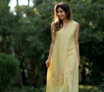 Embroidered cotton dress