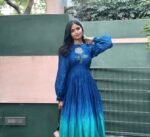 Hand embroidered pure silk  dress
