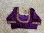 pure velvet hand embroidery blouse